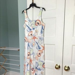 Ralph Lauren Chaps maxi dress seashell size S